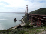 Golden Gate Bridge vu de l'autre côté de la baie.