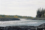 La Peel n'est encore pas, à cet endroit, la grosse rivière qui va se jeter dans le Mackenzie.