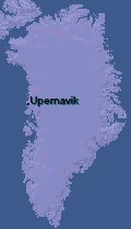 Carte du Groenland et localisation Upernavik