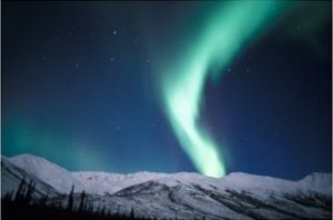 Curtains of Green Northern Lights Above the Brooks Range, Alaska